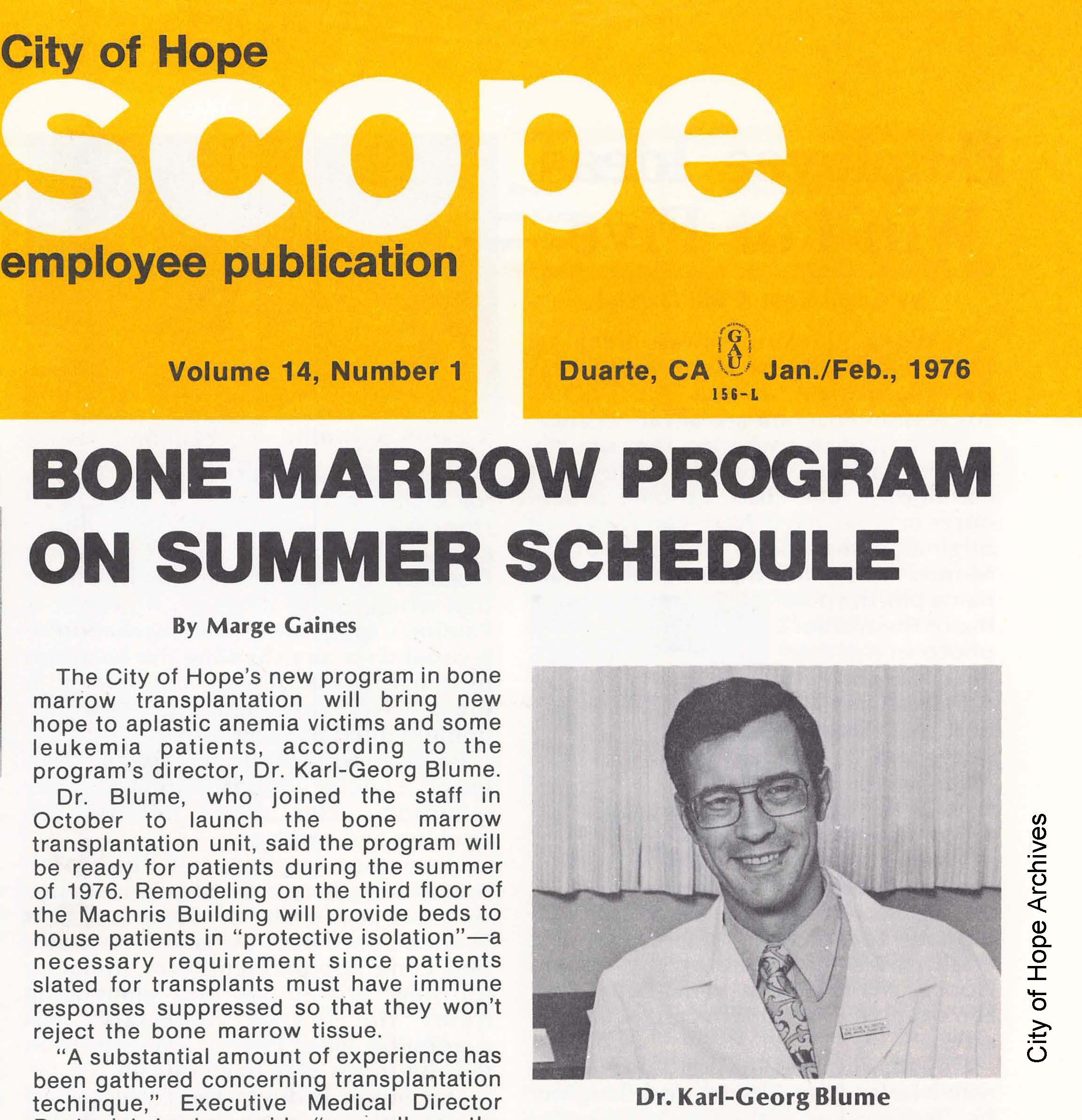 Bone Marrow Transplantation Program